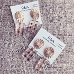 gold×clear dot♡ピアス/イヤリング