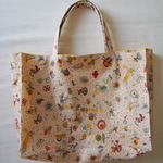 『ｐ様オーダー品』マチ付きバッグ*Mサイズ*リバティ*Memories of Rain*イエロー*28×39×10