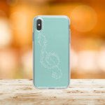 『音符で紡いだト音記号　アイスグリーン』　ハードケース　iPhoneケース　androidケース　スマホケース　ピアノ　