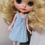 スカイブルー　2WAYワンピース　ブライス　アウトフィット　リカちゃん