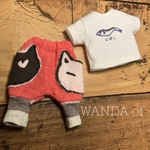 ワンダ/にぼしTにゃんこパンツセットピンク