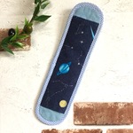 新作❣️水筒肩ひもカバー・宇宙の星座と🌕月×水色チェック
