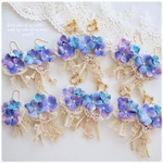＊1.夢色紫陽花のピアス（イヤリング）