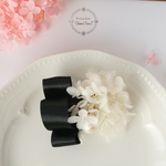 *funwari mini barrette* ajisai&ribbon Black