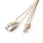 フローライトインクォーツ macramé ネックレス