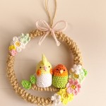 ※yukariii64様専用商品です(インコちゃんとお花のリース)