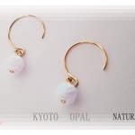 京都オパール【NATURAL】14kgfピアス