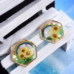 向日葵と虹ピアス／イヤリング