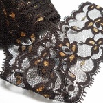 特価☆ラッセルレース（黒×金）4.5㎝×５ｍ（中継ぎ有）