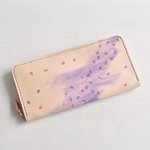 【SALE】革の手染め財布　「桜 No.4（ラウンドファスナー長財布）」
