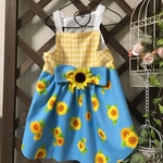 ひまわりのキャミワンピ