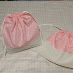 ピンクドット 弁当袋 コップ入れ 二点セット