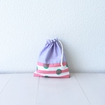 dot×Light purple✳︎コップ袋✳︎給食袋✳︎巾着ポーチ