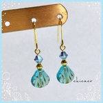 アクアマリン💙シェルピアス／イヤリング