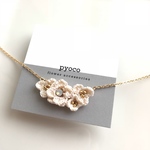 レース編みお花のネックレス ホワイト