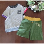 ☆【90sizeのセット】ビッグカットソー＆ハーフパンツ
