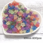 200個◎フラワー 花 つや消し ミニ ビーズ