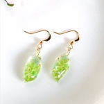 天然石 ペリドット レジンピアス