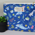 お魚たちの16cmぺたんこポーチ