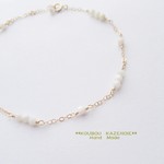 新登場♡14KGFアンクレット◆Chain and beads◆マザーオブパール  
