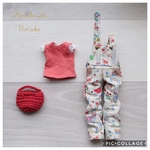 ＊ブライスアウトフィット＊３点セット＊オーバーオール・Tシャツ・バッグ＊ blythe outfit＊ブライス ＊18