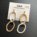 金具シルバー♡silver×gold♡hoop ピアス/イヤリング