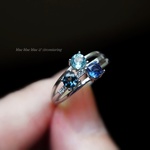再販/blue blue blue & zirconia ring /sv925/AAA 宝石質