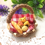 カゴ入りミニチュアパンセット 〜茶色のカゴ〜