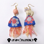 297)ひつじのレトロピアス。