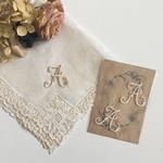 「Ａ」イニシャル刺繍/2枚セット/アイロンワッペン