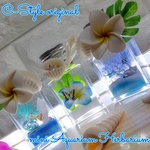 ハーバリウム mini アクアリユウム ハーバリウム ～aqua blue～3本セット