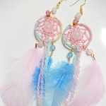 送料無料 1点物✨ ドリームキャッチャーピアス