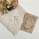 「Ｅ」イニシャル刺繍/2枚セット/アイロンワッペン