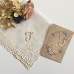  「Ｉ」イニシャル刺繍アイロンワッペン