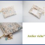 Ｒさまご予約品　LIBERTY　Felicite　アイスブルー◆　ビニコのクリアminiポーチ　★パスケース、コイン、キーケースに♪　