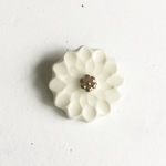 陶器ブローチ ダリア