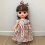 送料無料 ソラン  メルちゃん 花柄ロングワンピース &リボン