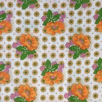 【SALE！30％OFF】 ヴィンテージファブリック　オレンジフラワー