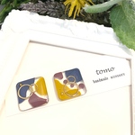 No.349   スクエア カラーピアス