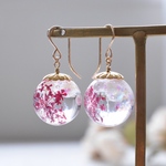 ❤︎限定❤︎コラボ作品【パッと花咲いて】ピアス（14kgf）、イヤリング、樹脂ピアス 