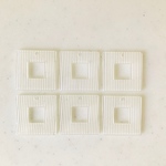 Clear White Striped Square Pendant Tops