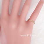 真鍮  ウェーブ FLT  or texture リング