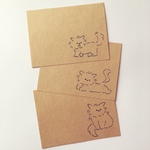 ひとことメッセージカード  【 neko 】