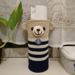 クマのスプレー缶カバー＊ネイビー＊(消臭スプレー、殺虫剤)
