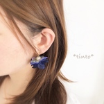 おそろいフラワー＊ベビーヘアクリップ とお揃い＊ピアス イヤリング＊親子ペア