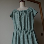 ★お値下げ★夏のワンピース　ランダムドット＜kokochi fabric＞ 　（リネン）