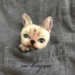 シャム猫さんっぽいブローチ