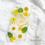 ハートレモン♡菜の花❁﻿押し花iPhone5/5s/SE用ケース