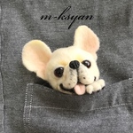 フレンチブルドックさんのブローチ