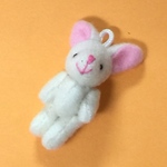 1ペア ミニチュア うさぎ ラビット ぬいぐるみ 人形 ドール用 ハンドメイド パーツ ルルベちゃん リカちゃん  バービー ドールに最適
